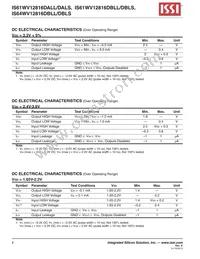 IS64WV12816DBLL-12BLA3 Datasheet Page 4