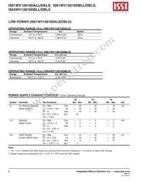 IS64WV12816DBLL-12BLA3 Datasheet Page 8