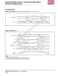 IS64WV12816DBLL-12BLA3 Datasheet Page 11