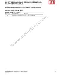 IS64WV12816DBLL-12BLA3 Datasheet Page 19