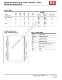 IS64WV12816DBLL-12CTLA3 Datasheet Page 2