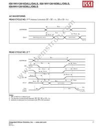 IS64WV12816DBLL-12CTLA3 Datasheet Page 11