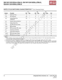 IS64WV12816DBLL-12CTLA3 Datasheet Page 12