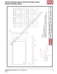 IS64WV12816DBLL-12CTLA3 Datasheet Page 21