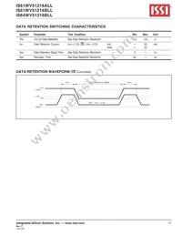 IS64WV51216BLL-10MA3-TR Datasheet Page 17