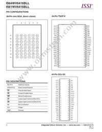 IS64WV6416BLL-15TA3-TR Datasheet Page 2