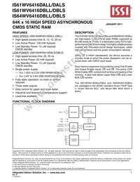 IS64WV6416DBLL-10CTLA3 Datasheet Cover