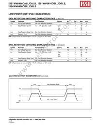 IS64WV6416DBLL-10CTLA3 Datasheet Page 17