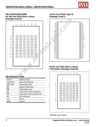 IS65WV25616DBLL-55CTLA3-TR Datasheet Page 2