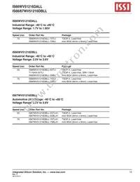 IS66WV51216DBLL-70TLI-TR Datasheet Page 15