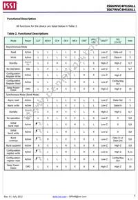 IS67WVC4M16ALL-7010BLA-TR Datasheet Page 5