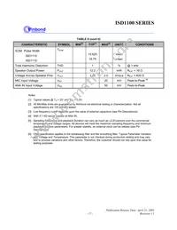 ISD1112SR Datasheet Page 17