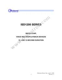 ISD1210SR Datasheet Cover