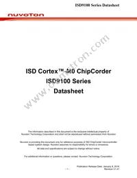 ISD9160CFI Datasheet Cover