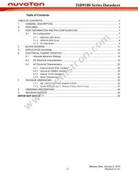 ISD9160CFI Datasheet Page 2