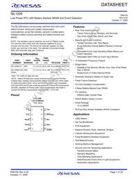 ISL1209IU10-TK Datasheet Cover