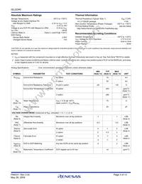 ISL22349WFV14Z-TK Datasheet Page 3