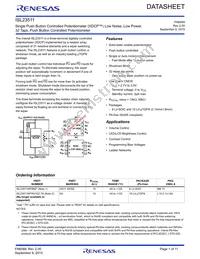 ISL23511WFRU10Z-TK Datasheet Cover