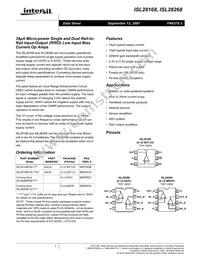 ISL28168FHZ-T7 Datasheet Cover