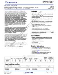 ISL3243EIRZ Datasheet Cover