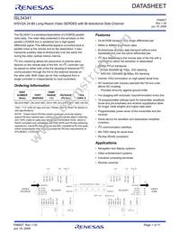 ISL34341INZ Datasheet Cover