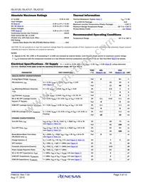ISL43122IHZ-T Datasheet Page 3