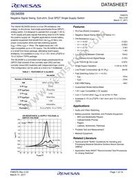 ISL54059IRUZ-T Datasheet Cover