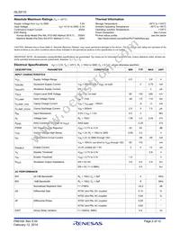 ISL59110IEZ-T7 Datasheet Page 2