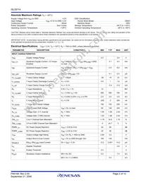ISL59114IRUZ-T7 Datasheet Page 2