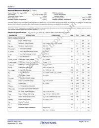 ISL59117IIZ-T7 Datasheet Page 2