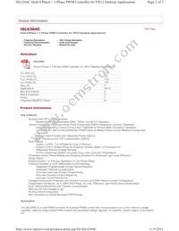 ISL6364CCRZ-T Datasheet Cover