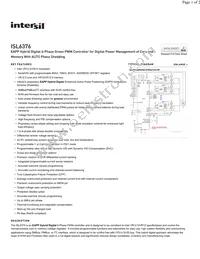 ISL6376IRZ Datasheet Cover