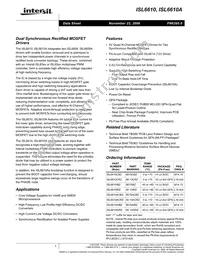 ISL6610IRZ-T Datasheet Cover