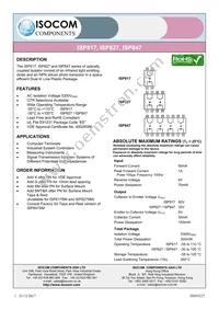 ISP827XSM Datasheet Cover