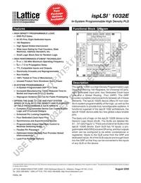 ISPLSI 1032E-70LTI Datasheet Cover
