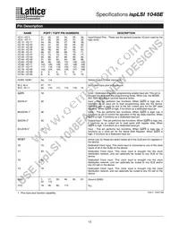 ISPLSI 1048E-70LT Datasheet Page 13