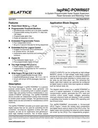 ISPPAC-POWR607-01N32I Datasheet Cover