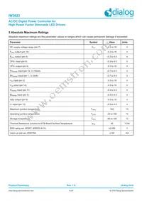 IW3623-00 Datasheet Page 4