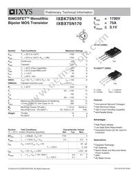 IXBX75N170 Datasheet Cover