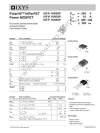 IXFA16N50P Datasheet Cover