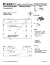 IXFA230N075T2-7 Datasheet Cover