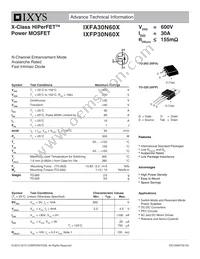 IXFA30N60X Datasheet Cover