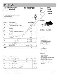 IXFB100N50P Datasheet Cover