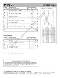 IXFB100N50Q3 Datasheet Page 2