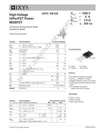 IXFH6N120 Datasheet Cover