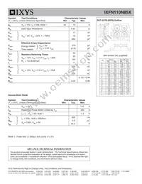 IXFN110N85X Datasheet Page 2