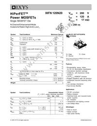 IXFN120N20 Datasheet Cover