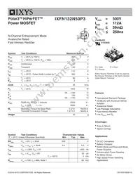 IXFN132N50P3 Datasheet Cover