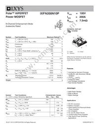 IXFN200N10P Datasheet Cover