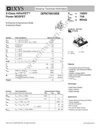 IXFN74N100X Datasheet Cover